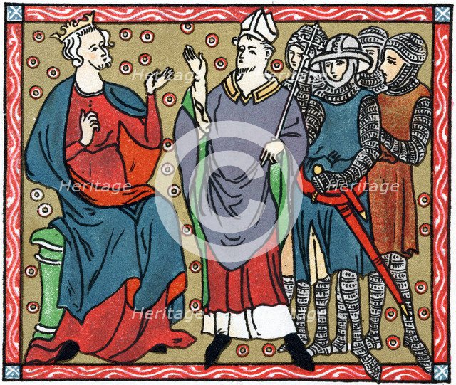 Henry II and Thomas a Becket. Artist: Unknown