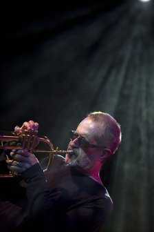 Trumpeter Walt Fowler, 2017. Artist: Alan John Ainsworth.