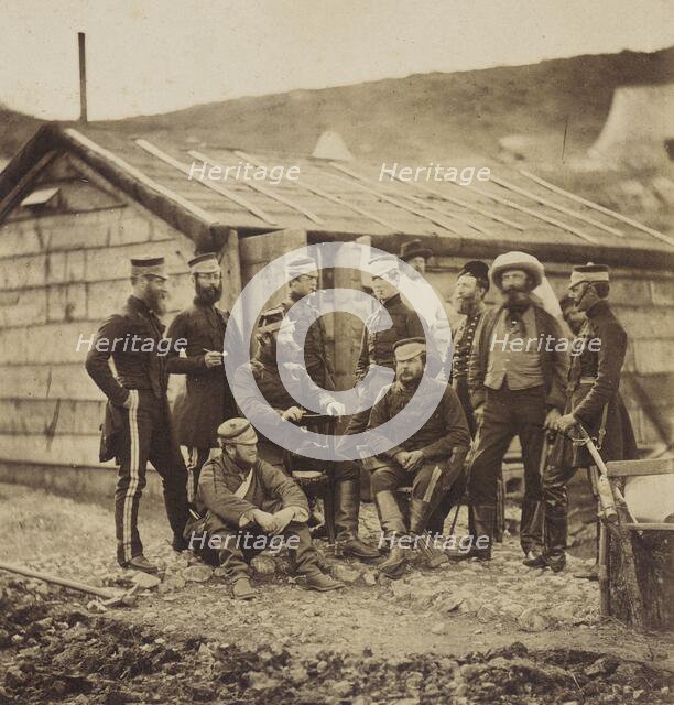 Officers of the 4th Light Dragoons, published 1856. Creator: Roger Fenton.