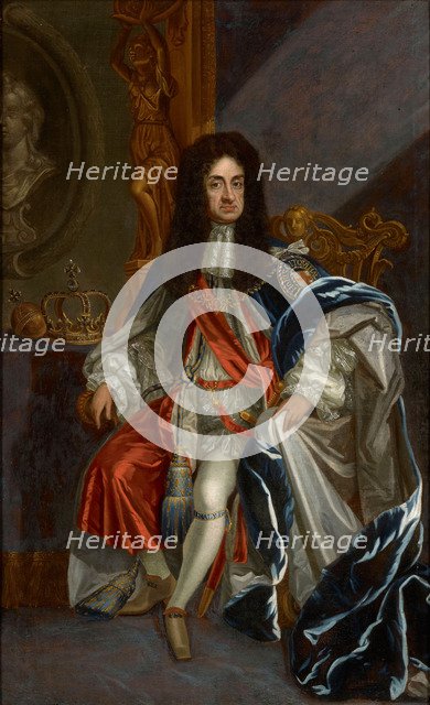 Portrait of Charles II of England (1630-1685), in the robes of the Order of the Garter.