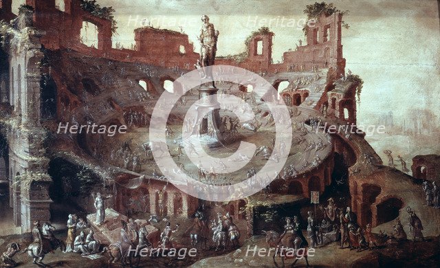 'Bullfight a l’Antique', 1552.  Artist: Maerten van Heemskerck