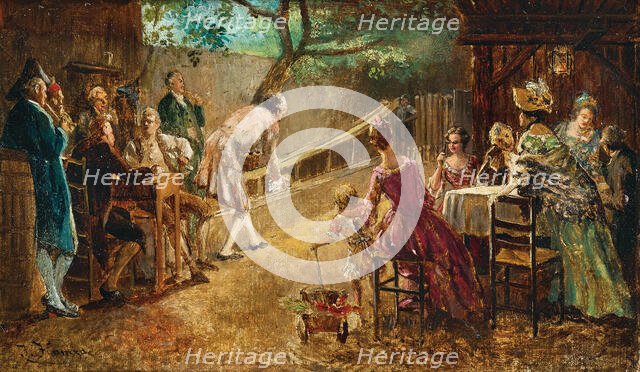 At the bowling alley. Creator: Hamza, Johann (1850-1927).