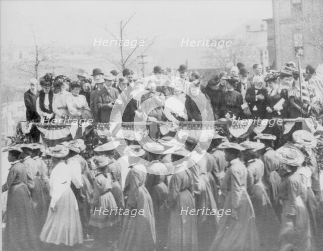 Andrew Carnegie at the 25th anniversary of the Tuskegee Institute, c1906 April 24. Creator: Frances Benjamin Johnston.
