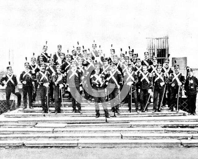 The Duc d'Aosta's Marriage...Duc d'Aosta and his brother officers, 5th Regiment of Artillery, 1895. Creator: Unknown.