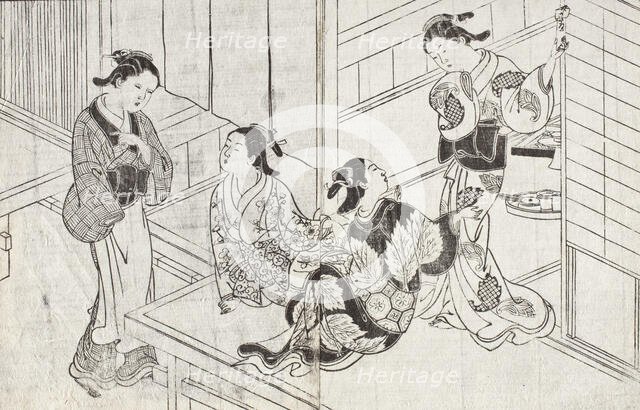 Women of the Green Houses, Second quarter of 18th century. Creator: Nishikawa Sukenobu.
