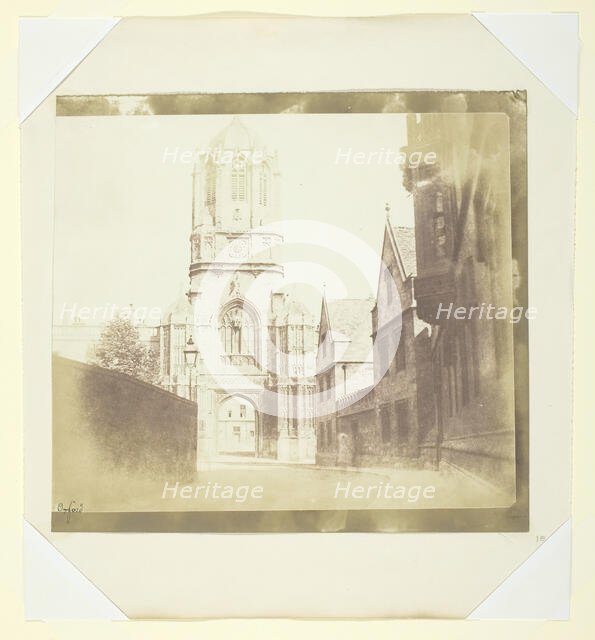 Gate of Christchurch, Oxford, c. 1844. Creator: William Henry Fox Talbot.