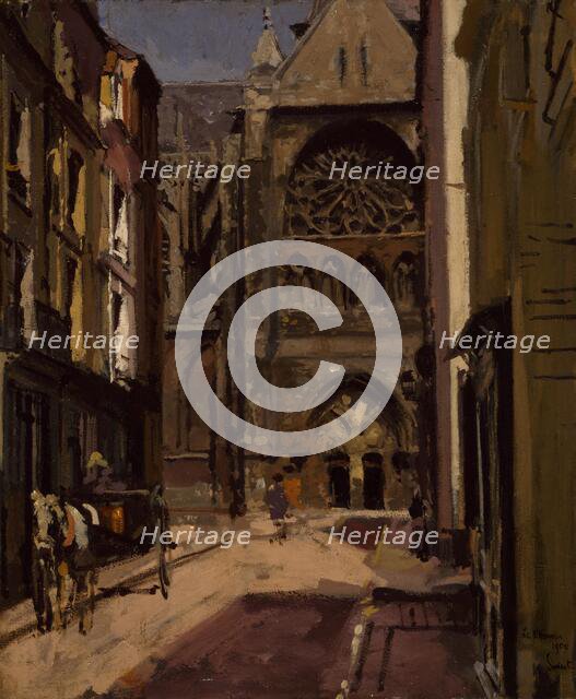 La Rue Pecquet, Dieppe, France, 1900 Walter Richard Sickert (d. 1942) Creator: Walter Richard Sickert.