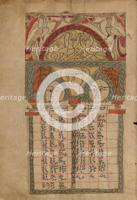 Canon Table Page; Gospel Book, 1386. Creator: Unknown.