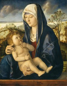 Madonna and Child in a Landscape, c. 1490/1500. Creator: Giovanni Bellini.