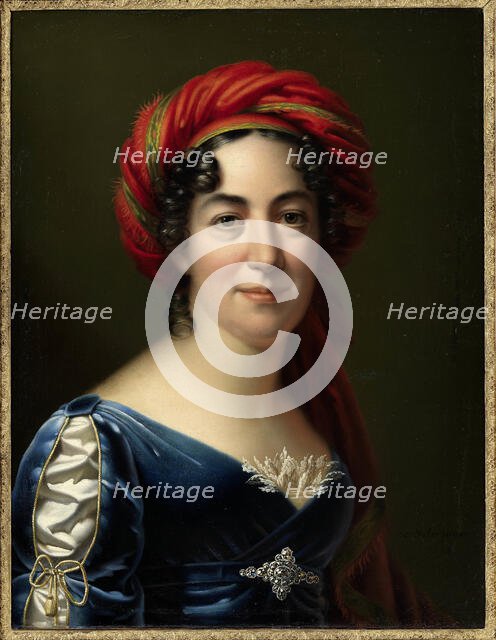 Portrait of the writer Caroline Pichler (1769-1843), 1818. Creator: Sales, Carl von (c. 1791-1870).