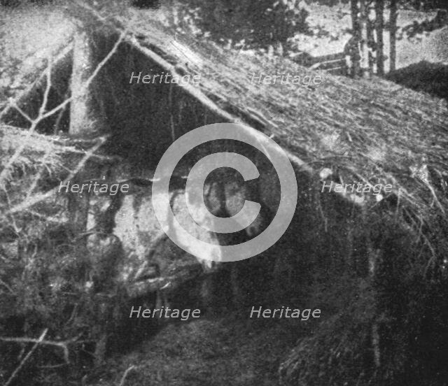 'Le front pittoresque; Villages de Paillot et Terriers a flanc de coteaux: Une ecurie', 1914. Creator: Unknown.