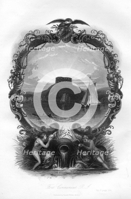 Fort Connanicut, Rhode Island, 1855. Artist: Unknown