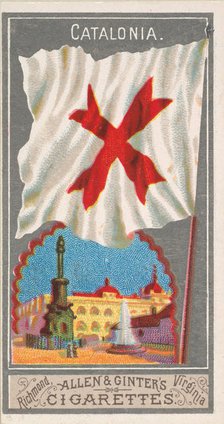 Catalonia, from the City Flags series (N6) for Allen & Ginter Cigarettes Brands, 1887. Creator: Allen & Ginter.