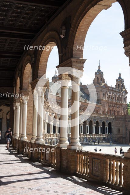 The Plaza de España  in the Maria Luisa Park, Seville, Spain, 2023. Creator: Ethel Davies.
