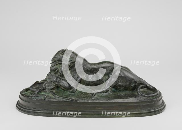 Tiger Devouring a Gazelle, model n.d., cast 1857/1873. Creator: Antoine-Louis Barye.