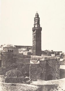 Jérusalem, Minaret de la Rue du Patriarche, 1854. Creator: Auguste Salzmann.