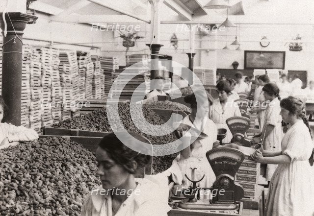 Weighing and packing Rowntree’s Fruit Pastilles, York, Yorkshire, 1923. Artist: Unknown