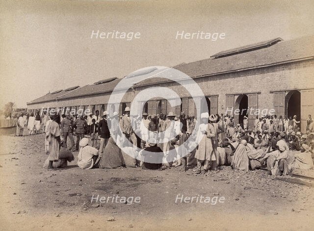 Quarantine area, during bubonic plague outbreak, Karachi, India, 1897. Creator: Unknown.