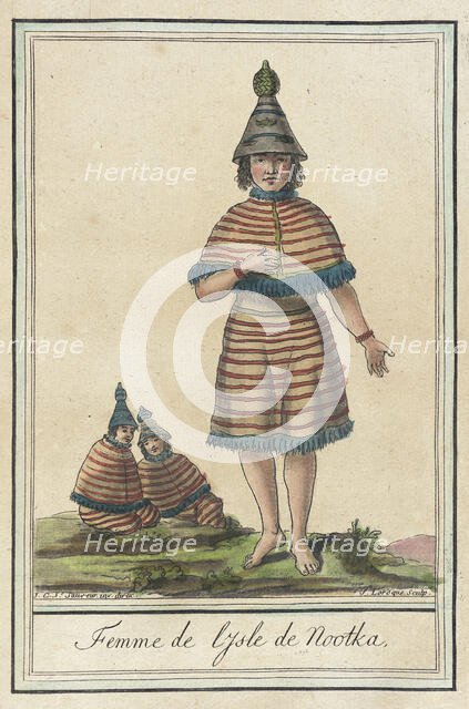 Costumes de Différents Pays, 'Femme de l'Isle de Nootka', c1797. Creators: Jacques Grasset de Saint-Sauveur, LF Labrousse.