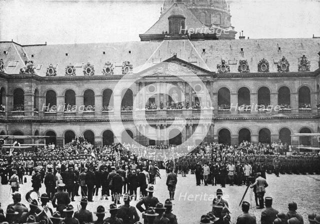 "Independence Day" in Paris; On July 4, 1917, the beginning of the Franco-American..., 1917. Creator: Unknown.
