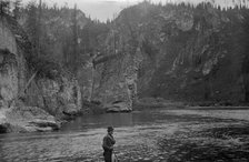 The Mrassu River Near a Rapid, Near the Chileiskie Rocks, Between Srednii Chilei..., 1913. Creator: GI Ivanov.