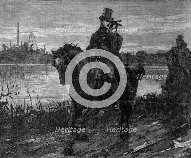 George Stephenson, the Father of Railways: Stephenson and his wife...on their wedding day, 1881. Creator: Unknown.