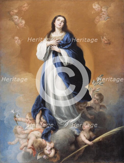 The Immaculate Conception, 17th century. Creator: Workshop of Bartolome Esteben Murillo.