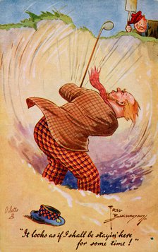 Golfing cartoon, c1920s. Artist: Unknown