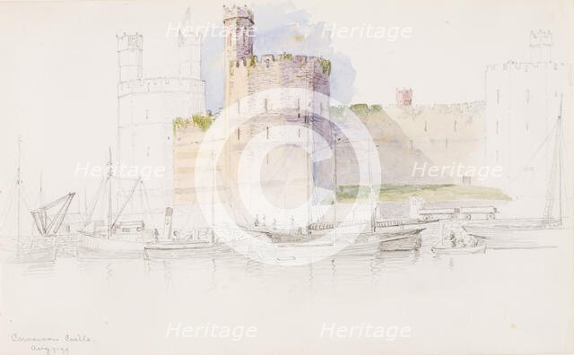 Caernarvon Castle, 1899. Creator: George Elbert Burr.