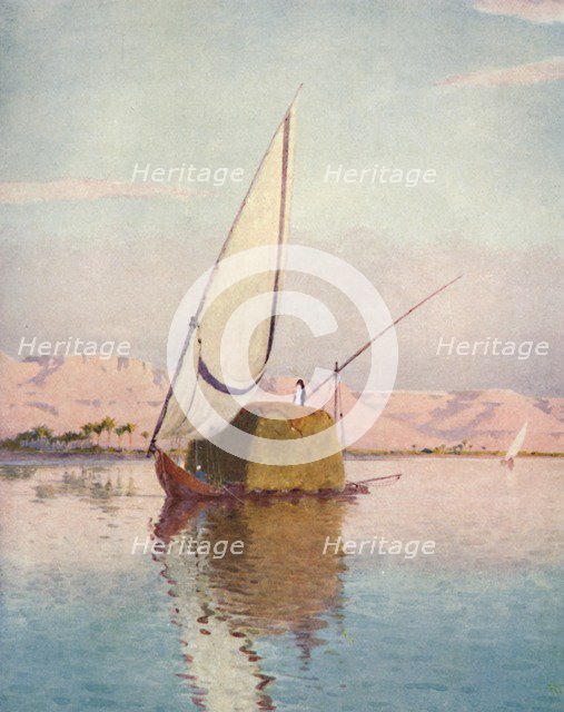 'A Tibbin Boat on the Nile', c1880, (1904). Artist: Robert George Talbot Kelly.