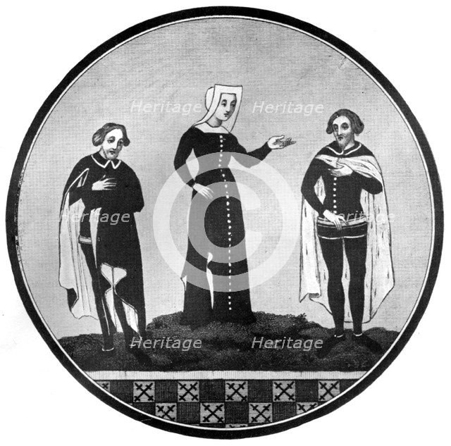 Mourning habits, 14th century, (1910). Artist: Unknown