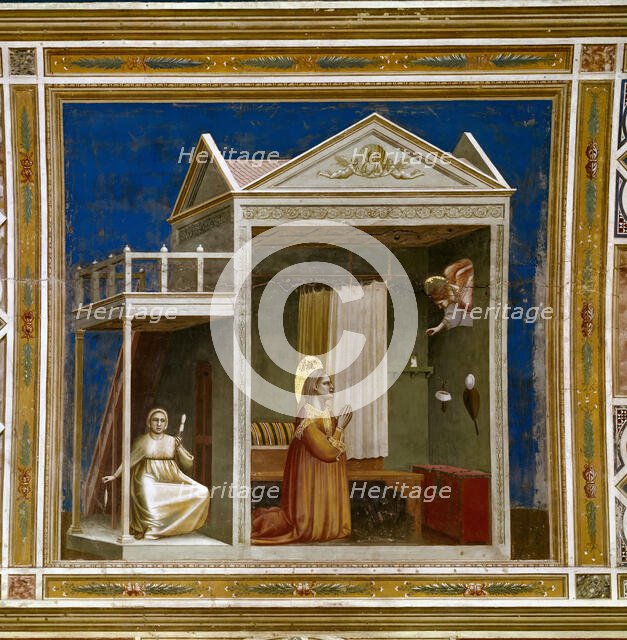 Annunciation to Saint Anne (From the Scenes from the Life of Joachim), 1304-1306. Creator: Giotto di Bondone (1266-1377).