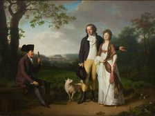 Niels Ryberg with his Son Johan Christian and his Daughter-in-Law Engelke, née Falbe, 1797. Artist: Juel, Jens (1745-1802)