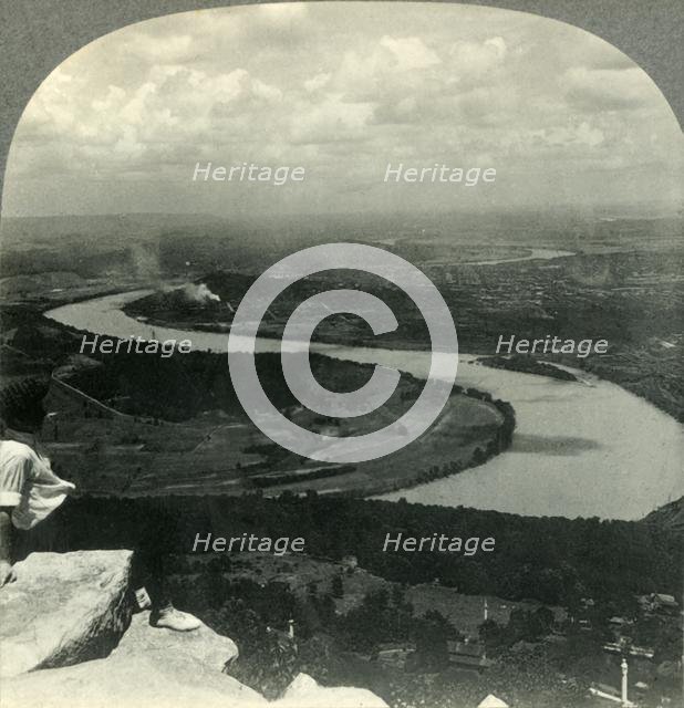 'Chattanooga and Tennessee River Valley from Lookout Mountain, Tennessee', c1930s. Creator: Unknown.