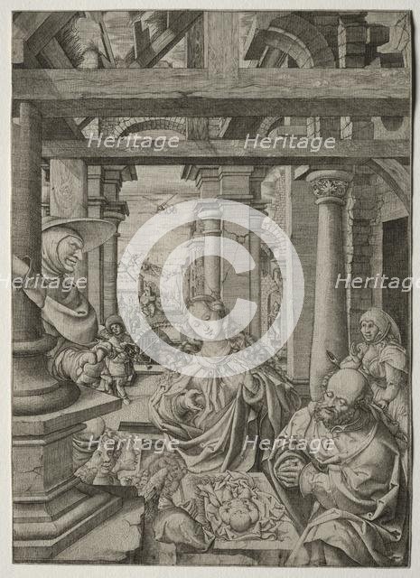 Adoration of the Shepherd, c. 1522-1525. Creator: Frans Crabbe van Esplegem (Flemish, c. 1480-1552).