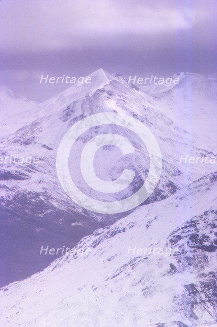 An Garbhanach seen from Coire Guibhsachan, Inverness-shire, Scotland, 20th century. Artist: CM Dixon.