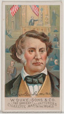 Charles Sumner, from the series Great Americans (N76) for Duke brand cigarettes, 1888., 1888. Creator: Unknown.