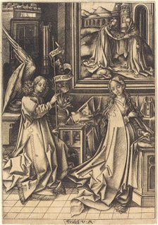 The Annunciation, c. 1490/1500. Creator: Israhel van Meckenem.