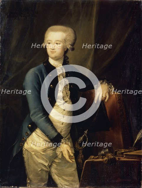 Portrait of Baron Pyotr Fyodorovich Maltitz (1753-1826), 1785. Artist: Drozhdin, Petro Semyonovich (1745-1805)