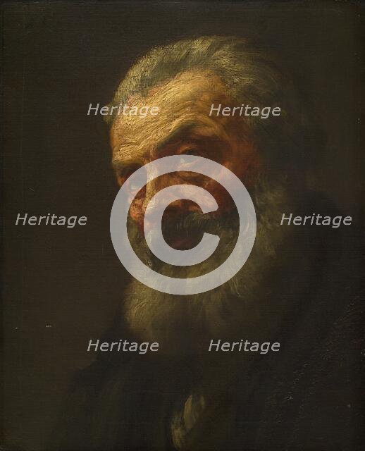 Portrait of an Old Man, late 19th-early 20th century. Creator: Alphonse Legros.