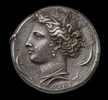 Ancient Greek silver coin, 404 BC-390 BC. Artist: Unknown.