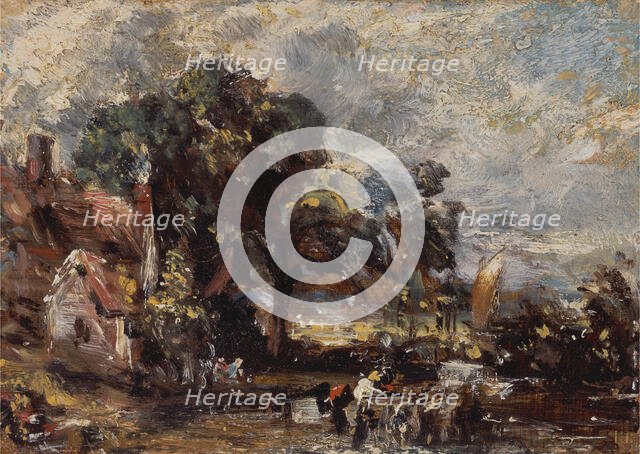Sketch for "The Haywain", ca. 1820. Creator: John Constable.
