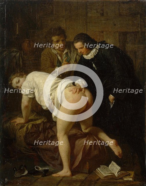 Scene from the Fable La Jument du compère Pierre (The Mare of Peasant Pierre) by Jean de La Fontaine