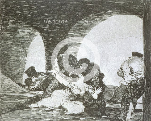 The Disasters of War, a series of etchings by Francisco de Goya (1746-1828), plate 13: 'Amarga pr…