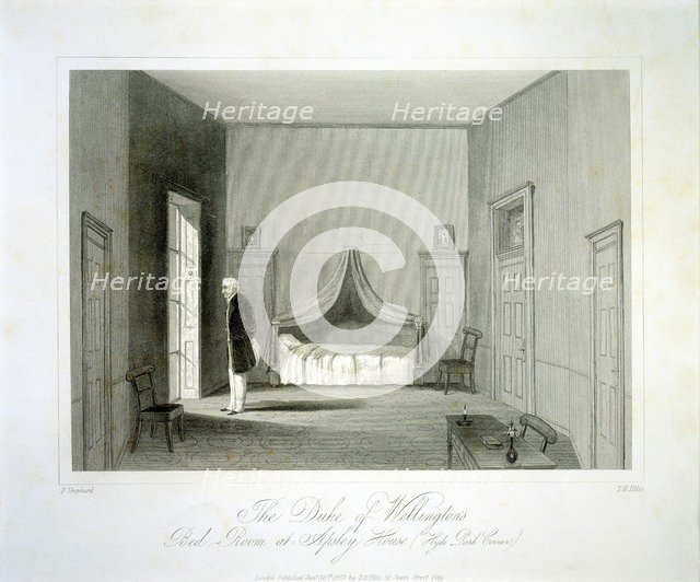 The Duke of Wellington's bedroom, Apsley House, London, 19th century. Artist: Unknown.
