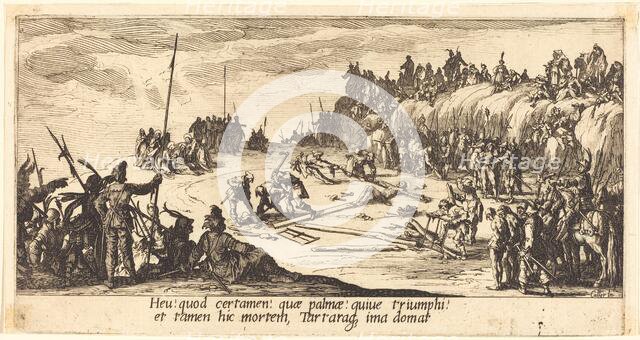 The Nailing to the Cross, c. 1618. Creator: Jacques Callot.