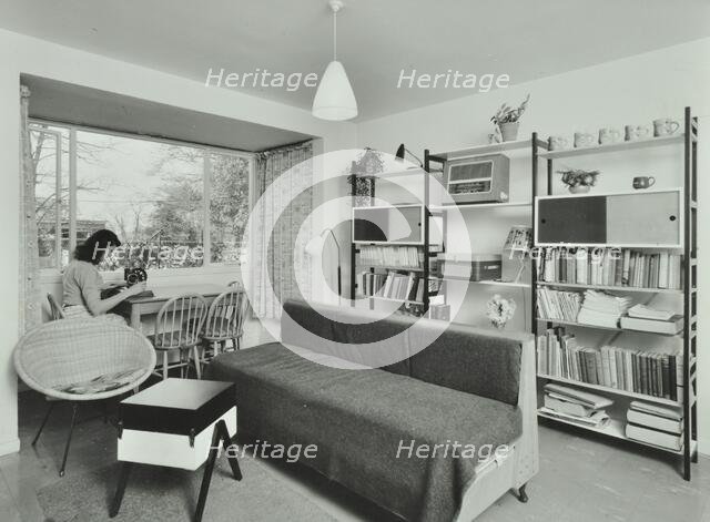 6 Norley Vale, Alton Estate, Wandsworth, London: living room, 1960. Creator: Unknown.