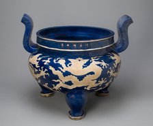 Censer with Dragons amid Stylized Clouds, Ming dynasty (1368-1644), Jiajing reign (1522-1566). Creator: Unknown.