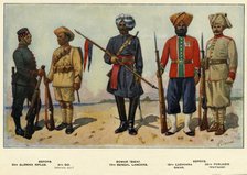 'Types of the Indian Army', 1919. Creator: Richard Simkin.