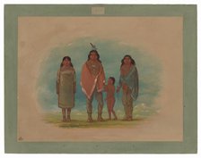 Patagon Chief, His Brother, and Daughter, 1856/1869. Creator: George Catlin.